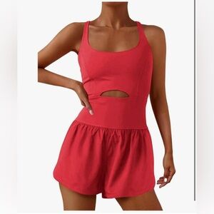 Workout Romper | Size Small (runs big) | Bright Red | NEVER WORN